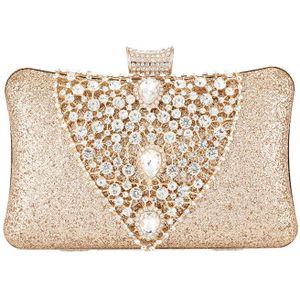 Vrouwen Wedding Clutch Bag Luxe Crystal Mini Dames Handtas Goud Zilver Evening Clutch Purse Sequin Schoudertas Bolsa ZD1549