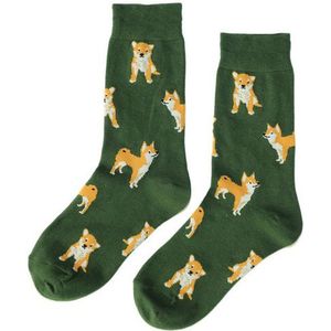 Mode Vrouwen Schattige Huisdier Shiba Inu Crew Sokken Kawaii Mooie Vrouwelijke Meisjes Puppy Hond Dieren Gekamd Katoen Korte Sok