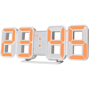 Digitale Wandklok Wekker Kalender Temperatuur Horloge Heldere Aanpassing 3d LED Tijd Elektronische Klokken Bureau Tafel Woondecoratie