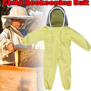 Kind Bijenteelt Pak Ademende Kleding Anti-Bee Jumpsuit Beschermende Kleding Geel Katoen Kinderen Overalls