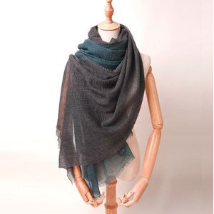 Naizaiga 100% Wol Wol Sjaal Geplooide Shawlpatchwork Effen Vrouwen Luxe Vrouwen Sjaal Mode Dunne Meisje Sjaals, ,PS205