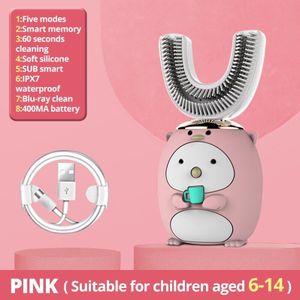 De Tandenborstel Elektrische U-Vormige Baby Oplaadbare Waterdichte 6-14 Oude Kinderen Tandenborstel