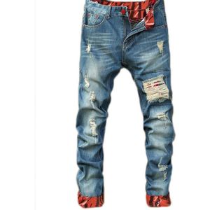 Herfst Retro Gat Jeans Mannen Enkellange Broek Katoen Denim Broek Mannelijke Plus Size