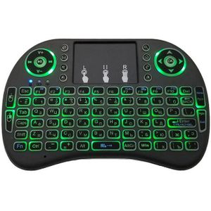 Russisch Engels Toetsenbord Draadloze Mini I8 Toetsenbord Met 7 Backlit En Oplaadbare Lithium Batterij Voor Tv Notebook Computer