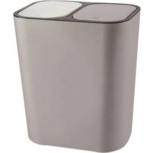 15L Vuilnisbak Met Deksel Dual Grid Voor Thuis Keuken Afval Vuilnisbak Ingedeeld Recycle Vuilnisbak Vuilnisbakken Badkamer Prullenbak kan