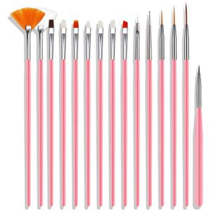 15Pcs Nail Art Acryl Brush Set Schilderen Pen Art Salon Brush Acryl Nail Brush Nagellak Borstels Kit Voor manicure Tool