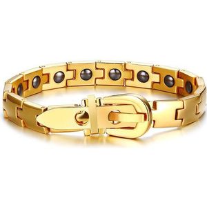 Zorcvens Gezondheid Magnetische Armband Voor Vrouwen Goud Kleur Roestvrij Staal Energie Armband Mode-sieraden