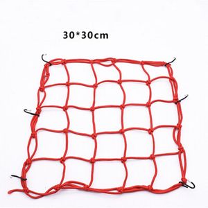 Netto Styling 30X30Cm Latex Bagagenet Met 6 Verstelbare Haken & Strakke 2 "X 2" mesh Voor Motorhelm Cargo Olietanker