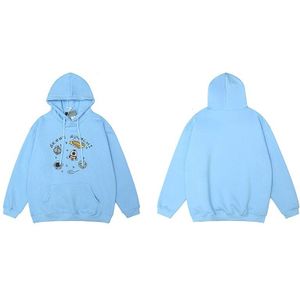 Lenstid Mannen Hip Hop Winter Fleece Trui Hoodies Ruimteschip Planet Verwijderbare Patch Harajuku Streetwear Casual Hooded Sweatshirt