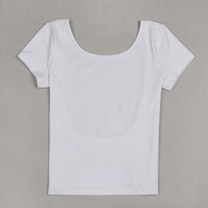 Zhangyunuo Sport T-shirt Backless Yoga Crop Top Mujer Snel Droog Vrouwen Yoga Shirt Workout Running Strakke Korte Mouwen