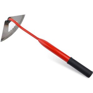 1 Set Rode Stalen Schoffel Hollow Wieden Hark Voor Planten Bloem Plantaardige Bodem Losdraaien Tuin Boerderij Handgereedschap thuis