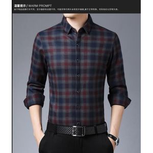 Mens Classic Plaid Herfst & Winter Slim Fit Dikke Warme Trui Blouse Tops Mannelijke Lange Mouwen