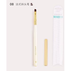 Japanse Stijl Manicure Borstel Nail Art Tool Franse Schuine Hoofd Lichttherapie Kleur Tekening Trekken Lijn Pen Uv Gel Nail borstel