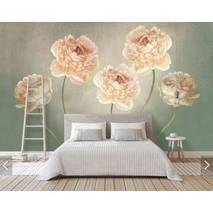 Hand Schilderen Bloem Behang voor Muren 3 D Muurschildering Behang 3d Muurschilderingen Slaapkamer Achtergrond Bloemen Behang Contact Papier
