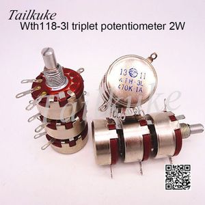 WTH118 Triple Potentiometer WTH-3L Koolstof Film Potentiometer 100K 220K 470K 1M 10K 22K