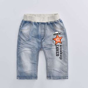 Zomer Licht Blue Star Print Kid Korte Broek Jongens Shorts Elegante Jeans Denim Shorts Voor Tiener Kinderen 3-13 Jaar