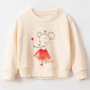 Baby Meisjes Tops Fleeces Sweatshirt 100% Badstof Katoenen Trui Kinderen T-shirt Kids Hoodies Blouses Baby Meisje Kleding Tee Muis