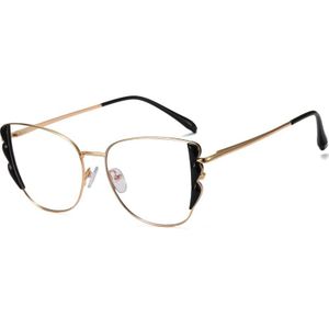 2022 Mode Vrouwen Optische Glazen Frame Met Recept Legering Vrouw Recept Brillen Vrouwelijke Stijl Volledige Velg Cat Eye Vorm