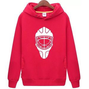 COLDINDOOR goedkope unisex rode hockey truien Sweater met een hockey masker voor mannen & vrouwen