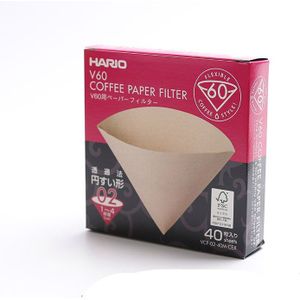 Hario V60 Filter Koffie Papier 1-4 Cup Voor Gespecialiseerde Cafe V60 Druppelaar Barista Voor Koffiezetapparaat Hario Echt herbruikbare Filters