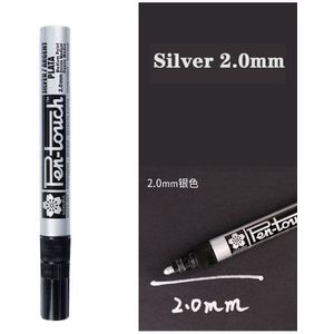 Permanente Metallic Marker Pennen Wit Zilver Goud Verf Pen Marker Voor Papier Glas Stof Cd Band Diy Markering Japanse Briefpapier