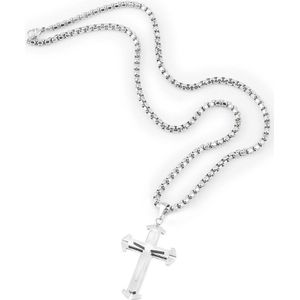 Voor Mens Womens Trendy Religieuze Cross Hanger Kettingen Diy Sieraden Box Ketting 316L Lange Choker Vierkante Parel Kettingen Accessoires