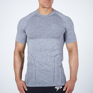 Mannen Sportbroek Sport T-shirt Compressie Quick Dry T-shirt Mannelijke Gym Fitness Bodybuilding Jogging Tees Tops Kleding
