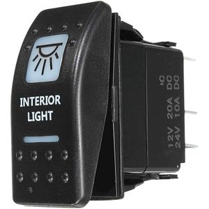 AU05 -1Pcs Interieur Light Rocker Switch Wit Voor Utv Atv Off-Road Can-Am Maverick X3