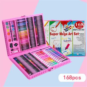 208 Pcs Kinderen Tekening Pen Speelgoed Set Aquarel Krijt Kleurpotloden Kunstenaar Schilderij Art Marker Levert Gereedschap Voor Meisjes Jongens