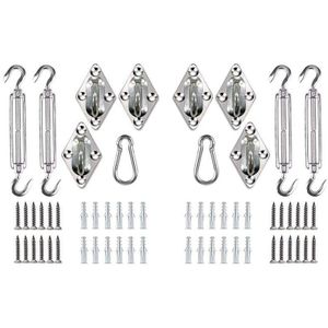 Zonnezeil Hardware Kit 6 Inch Voor Triple-Gedreven Zon Shade Sail 304 Anti-Roest Rvs Zon zonnezeil Kit