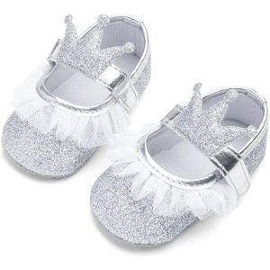Peuter Baby Meisjes Prinses Lace Crib Schoenen Kroon Pasgeboren Prewalker Soft Sole Sneakers Casual