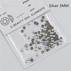 100 STKS ronde draad goud zilver metal 3D Rhinestone glitter Nail Art Decoraties nagels accessoires sieraden Gereedschap 2 MM 3 MM