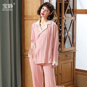 Koreaanse Mode Moederschap Pyjama Set Elegante Buiten Verpleging Pak Nachtkleding Winter Zwangerschap Kleding Ondergoed Nachtkleding