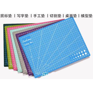 1 st A4 Kleurrijke Grid Lijnen Snijden Mat Craft Card Stof Leer Papier Board 30*22 cm