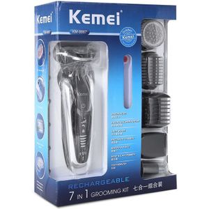 Kemei Elektrische Scheerapparaat Mannen 7-In-1 Multifunctionele Neus Haar Trimmer En Tandenborstel Gezichtsreiniger tondeuse Machine D42
