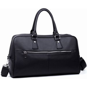 Mode Waterdichte Reistas Mannen Zwarte Business Handtas Top Lederen Grote Capaciteit Travel Duffle Tote Casual Mannelijke Crossbody Tassen