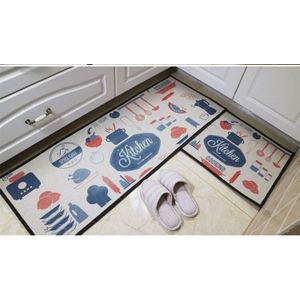 QNBHR Keuken Mat Anti-slip Katoen en linnen Cartoon keuken gereedschap Nordic stijl keuken decor matten 2 maten Goedkope combinatie