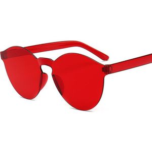 Mode Randloze Vintage Ronde Spiegel Zonnebril Vrouwen Luxe Originele Gele Zonnebril Vrouwelijke Oculos