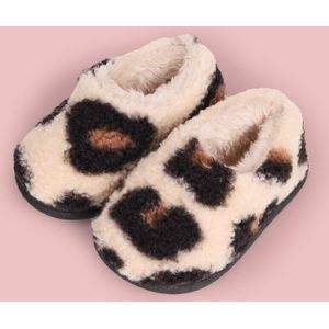 Winter Kinderen Slippers Baby Leuke Luipaard Print Huis Pluche Warme Schoenen Meisjes Zachte Antislip Vloer Schoenen Jongen kids Harige Slippers