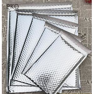 20 Pcs 14*16 Cm/15*18 Cm/18*23 Cm/20*25cm/25*30 Cm Bubble Mailer Enveloppen Gewatteerde Mailing Bag Silver Envelop Voor Sieraden