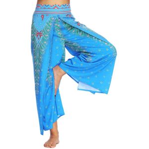 Vrouwen Casual Harembroek Hippie Boho Patchwork Comfortabele Baggy Print Yoga Broek