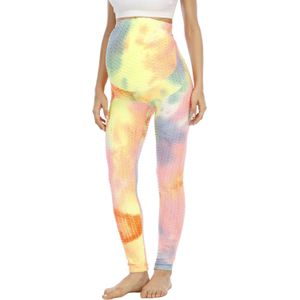 Zwangerschap Big Size Tie Dye Print Leggings Moederschap Werk Sport Yoga Broek Zwangere Vrouwen Zachte Katoenen Broek Hoge Taille Broek