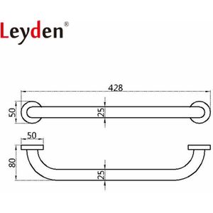 Leyden 30-50 cm Olie Gewreven Brons Grab Bar Veiligheid Handvat Muurbevestiging Koper Leuning Bar voor Badkamer Handvat badkamer Accessoires