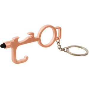 Sleutelhanger Geen Touch Openbare Deuropener Anti-Contact Sleutelhanger Artefact Bier Knop Pusher Lifter Ring Haak Sleutelhanger Keyfob gereedschap