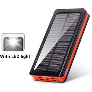 45000Mah Solar Portable Power Bank Waterdichte Outdoor Led Licht 4 Usb Solar Charger Voor Iphone Xiaomi Samsung Solar Power bank