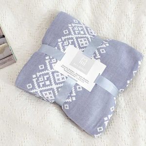 Zachte Gaas Jacquard Gebreide Dekens Vier Seizoen Kantoor Quilt Reizen Dekbed Baby Beddengoed