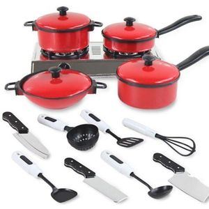 13Pcs Peuter Baby Kids Speelhuis Speelgoed Meisjes Jongens Keukengerei Koken Potten Pannen Voedsel Gerechten Cookware Speelgoed Set