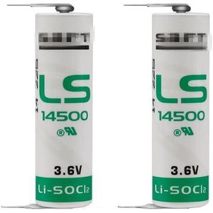 8 PCS LS14500 3.6 V ER14505 lithium batterij met solderen voeten PLC industriële lithium batterij