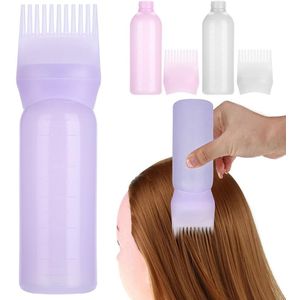Pro Salon Haar Wassen Coloring Dye Fles Applicator Kam Doseren Brush