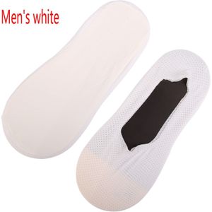1 Paar Mannen Boot Sokken Zomer Dunne Mesh Katoenen Japanse Ondiepe Mond Sokken Mannen Non-Slip Siliconen naadloze Onzichtbare Sokken